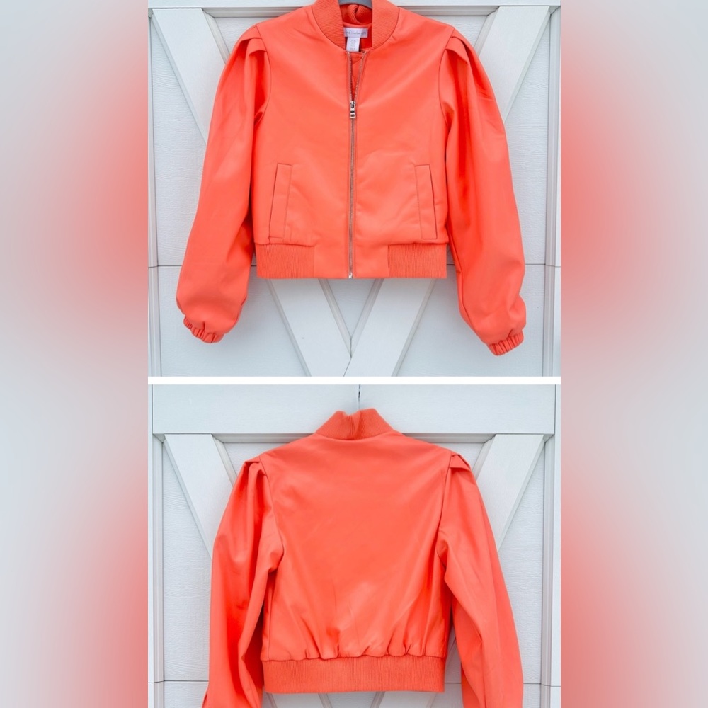 Super Soft Vegan Leather House of Harlow Bomber Jacket xs